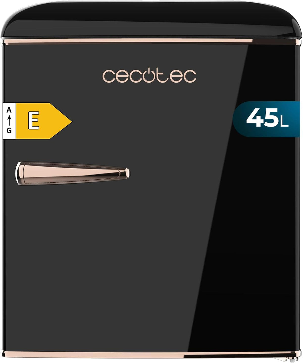 Cecotec frigorífico mini, Negro, Clase Energética E, Icebox y Tirador Cromado