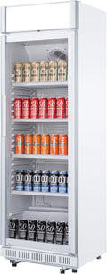frigorífico para bebidas GSC2360C, METRO Professional, 62x64x193.5 cm, 347L, metal, vidrio, refrigeración por ventilación, con cerradura, blanco