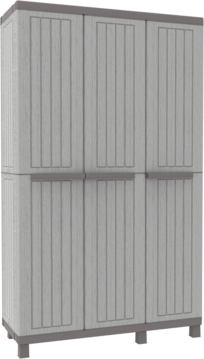 armario, Terry, C-Wood 102a, Multifunción 3 Puertas con 2 Compartimentos separados. 102x39x170 cm