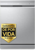 LG DF273FV lavavajillas, Capacidad 14, Sistema EasyRack, Smart Diagnosis, Apertura Automática, Eficiencia A, Motor Silencioso, Inox Antihuellas