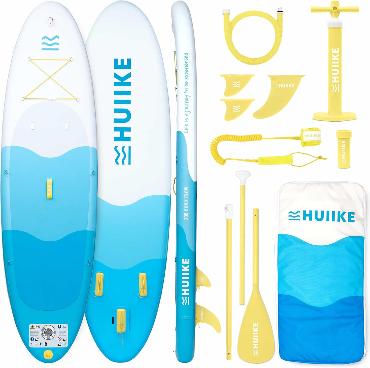 Tablas hinchable, HUIIKE, Tabla Paddle Surf Hinchable con Accesorios Incluidos, Remo, Quillas, Soporta hasta 130 kg